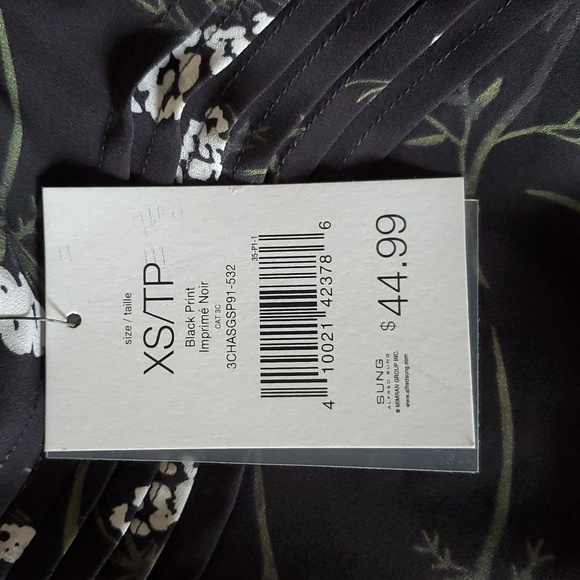 NWT Alfred Sung Women's Floral Top Size XS - Picture 7 of 8